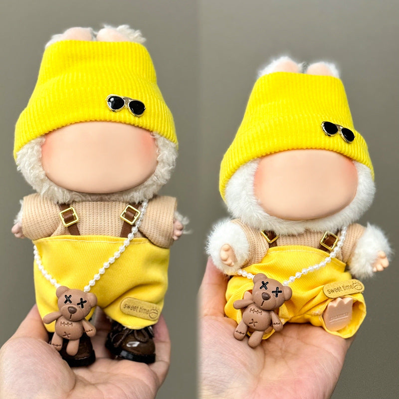 (Only-Clothes) Clothes Only Suitable for Generation Second Generation and Third Generation Pull Clothes 17cm Blind Box Pendant Trendy Vinyl Doll Cloth Ragdoll