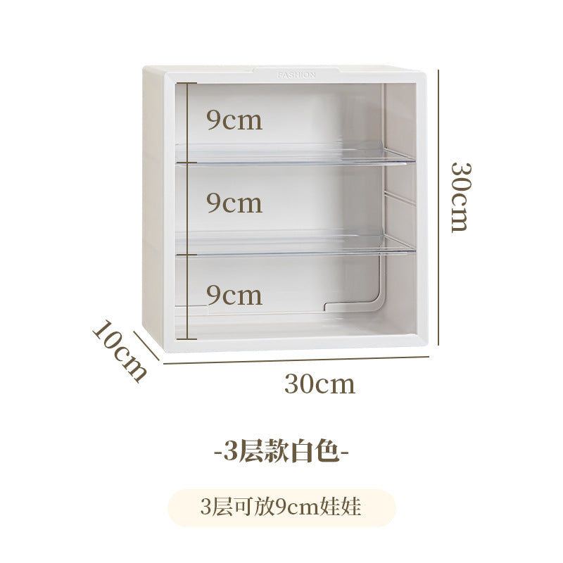 Labubu Display Box Wall-Mounted Labubu Vinyl Doll Storage Box Cotton Doll Plush Toy Transparent Doll Cabinet 