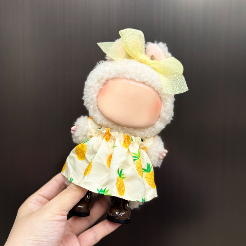 (Only-Clothes) Clothes Only Suitable for Generation Second Generation and Third Generation Pull Clothes 17cm Blind Box Pendant Trendy Vinyl Doll Cloth Ragdoll