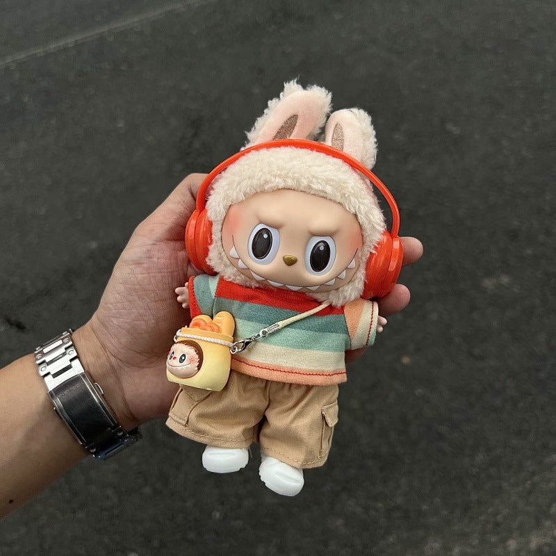 (only-clothes)[Labubu Doll Clothes] First, Second, and Third Generation Labubu Keychain Dress-Up Set Fashion Trend Doll Dress-Up