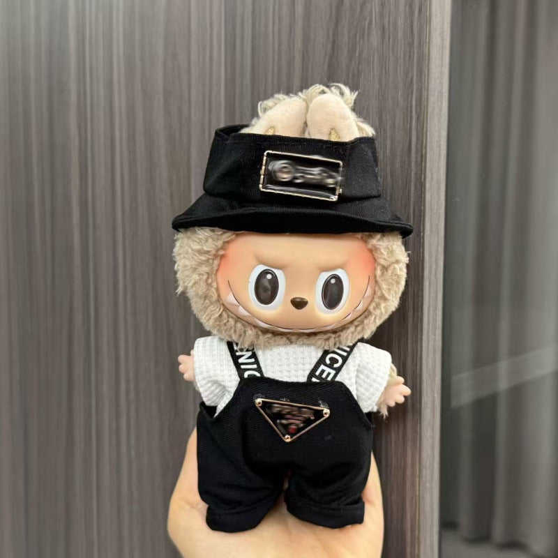 (only-clothes) Labubu Doll Clothes Labubu 17cm Pendant First and Second Generation Vinyl Plush Doll Replacement Clothes Set Accessories