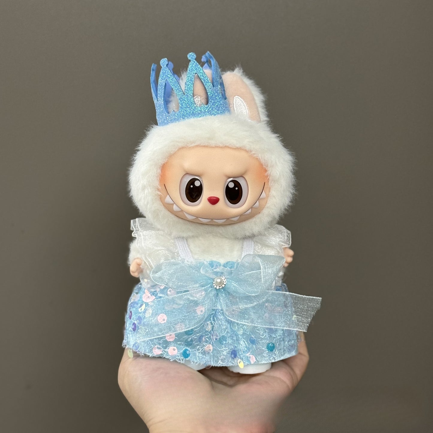 (only-clothes) Suitable for Labubu Doll Clothes 123 Generation Labubu Clothes 17cm Pendant Plush Doll Outfit Dress