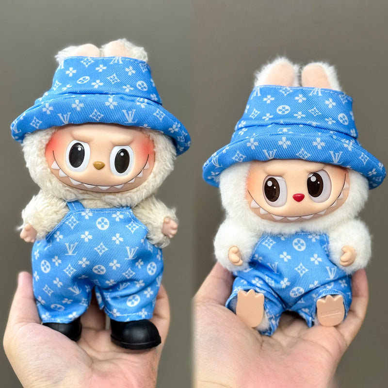 (only-clothes) Suitable for Labubu Doll Clothes 123 Generation Labubu Clothes 17cm Pendant Plush Doll Outfit Dress