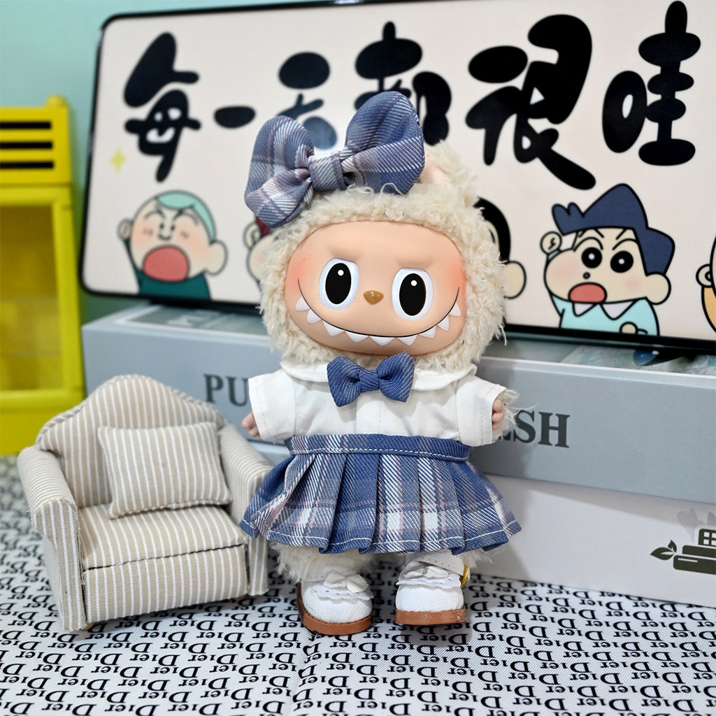 (only-clothes) Labubu Accessories 17cm Pendant Doll Clothes Set Labubu Doll Clothes First Second Third Generation Blind Box