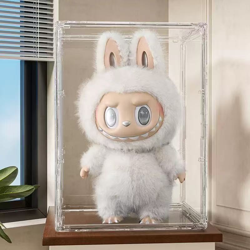 Labubu Bubble Mart Compatible Vinyl Protective Dust Cover Acrylic High Transparency Labubu Blind Box Display Case Cabinet