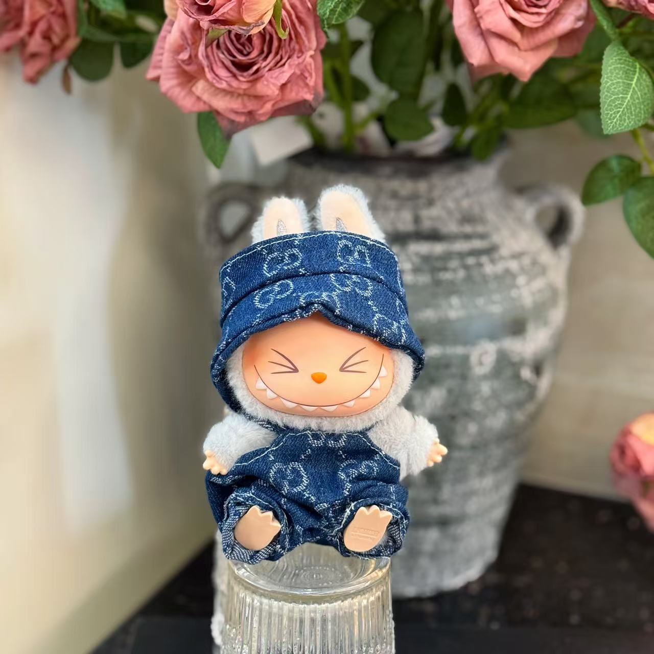 (only-clothes) In Stock Labubu Macaron First and Second Generation Labubu Doll Clothes Sitting Party Vinyl Plush Doll Clothes Set