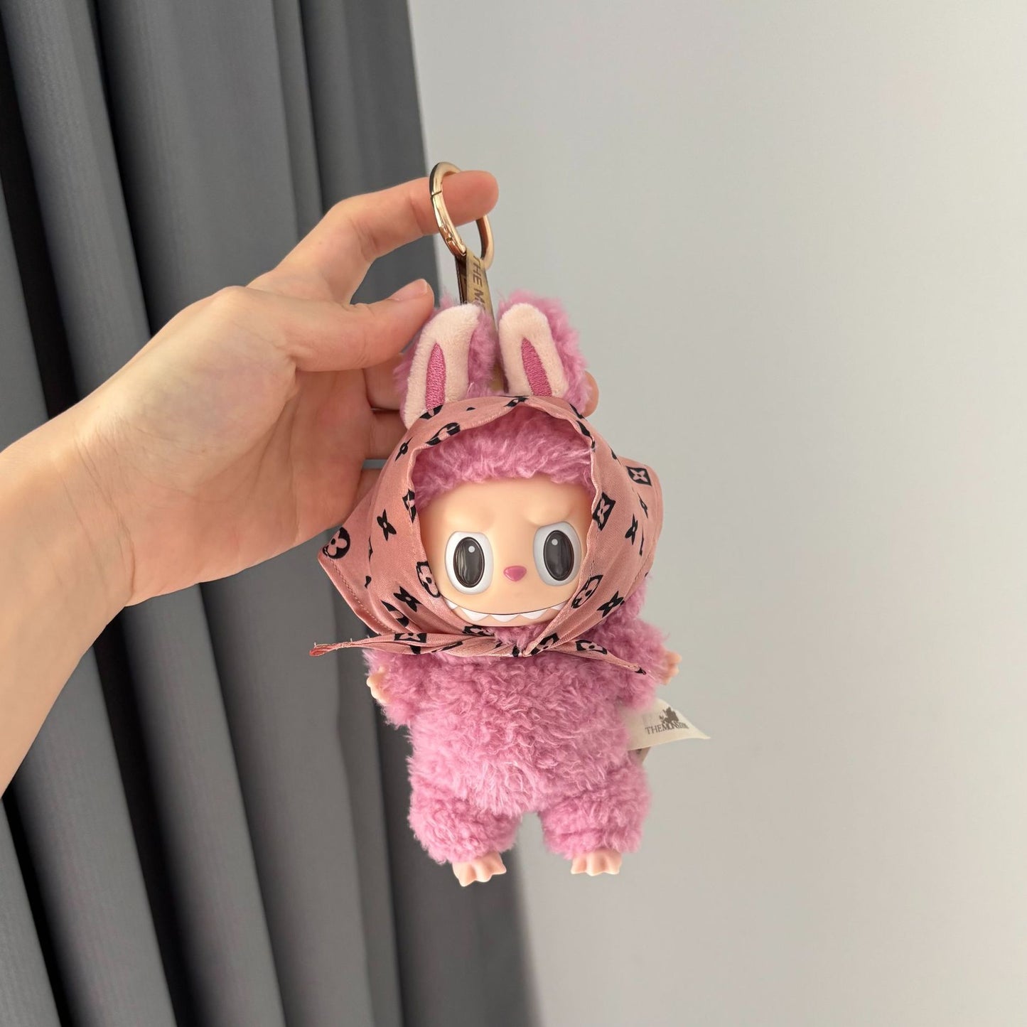 (only-clothes)[Headscarf] Bubble Mart Labubu Plush Toy Little Chanel Style Outfit Accessories