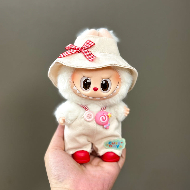 (only-clothes) Suitable for Labubu Doll Clothes First Second Third Generation Labubu Clothes 17cm Vinyl Pendant Doll Set