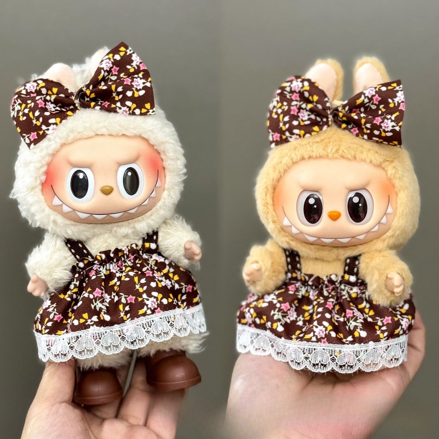 (only-clothes) Suitable for Labubu Doll Clothes 123 Generation Labubu Clothes 17cm Pendant Plush Doll Outfit Dress