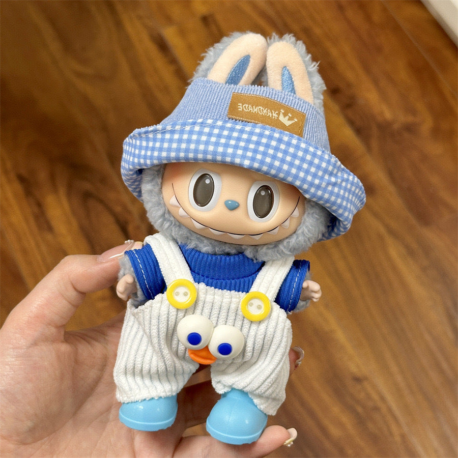 (only-clothes) Only Selling Clothes] First and Second Generation Keychain Labubu Clothes Pendant Labubu Doll Clothes Sunshine Little Craftsman Strap
