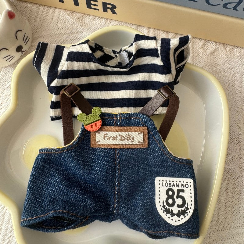 (only-clothes) 17cm Labubu Mickey Family Labubu Baby Clothing Replacement Outfit First Generation Macaron Second Generation Sitting Sitting