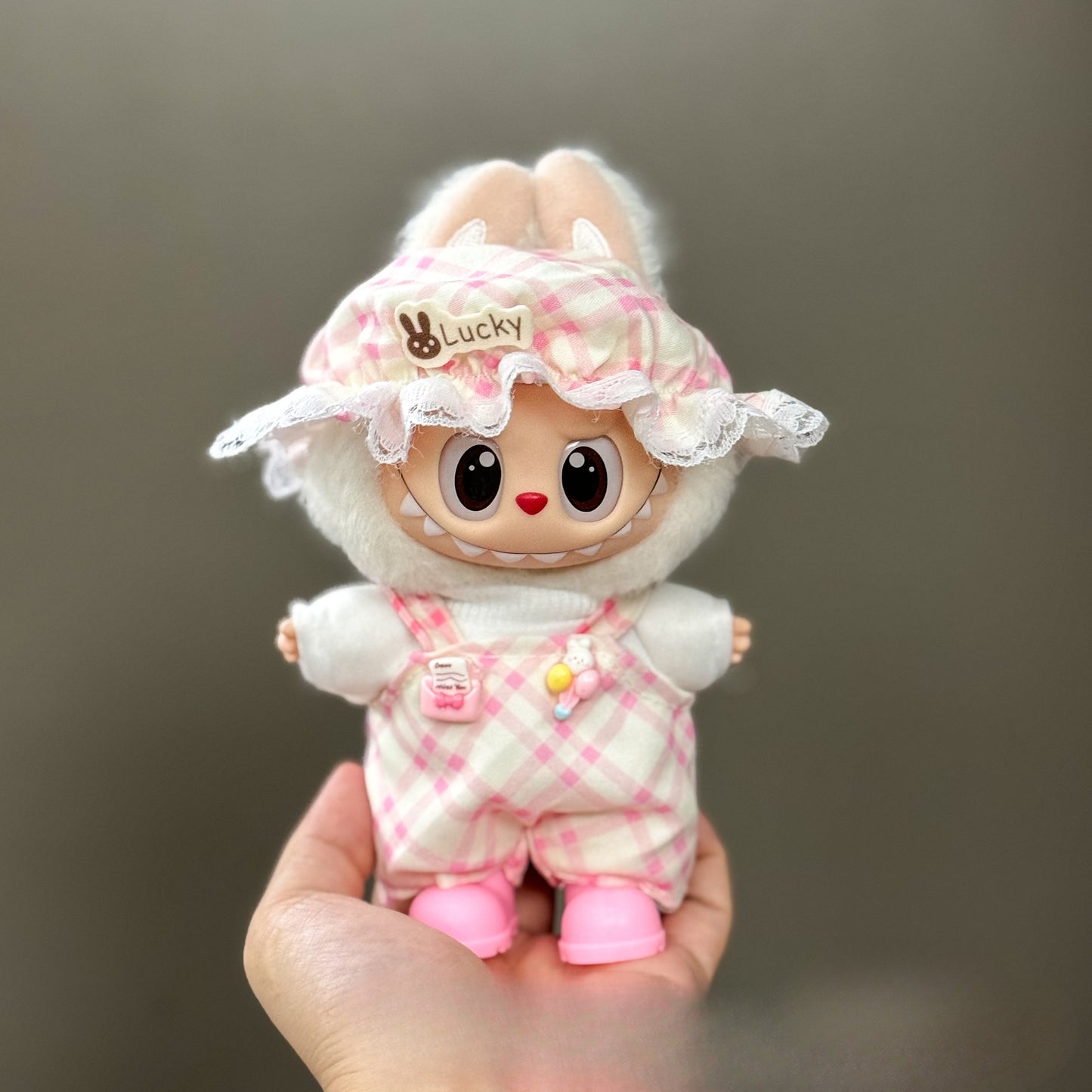 (only-clothes) Suitable for Labubu Doll Clothes First Second Third Generation Labubu Clothes 17cm Vinyl Pendant Doll Set