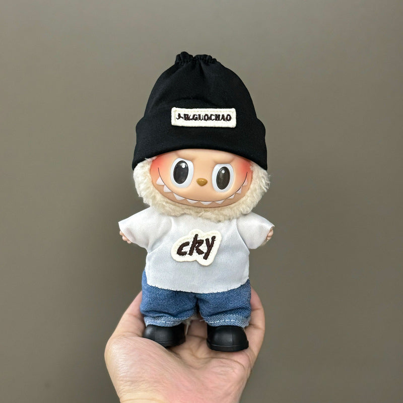 (only-clothes) Suitable for Labubu Doll Clothes 123 Generation Labubu Clothes 17cm Pendant Plush Doll Outfit Dress