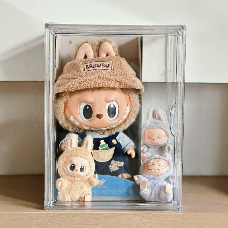 Labubu Bubble Mart Compatible Vinyl Protective Dust Cover Acrylic High Transparency Labubu Blind Box Display Case Cabinet
