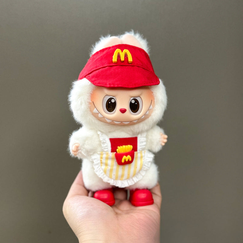 (only-clothes) Suitable for Labubu Doll Clothes First Second Third Generation Labubu Clothes 17cm Vinyl Pendant Doll Set