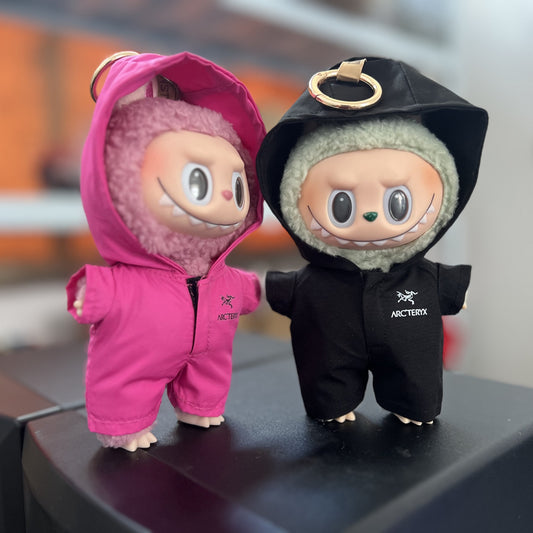 (only-clothes) Labubu Baby Clothes Affordable 17cm Baby Clothes Labubu Dress-Up Clothes Windbreaker Bra Clothes Pendant Set