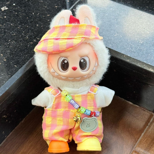 (only-clothes) Only Baby Clothes 17cm Labubu Blind Box First Second Third Generation Plush Doll Dress-Up Clothes Set Shoes Badomine