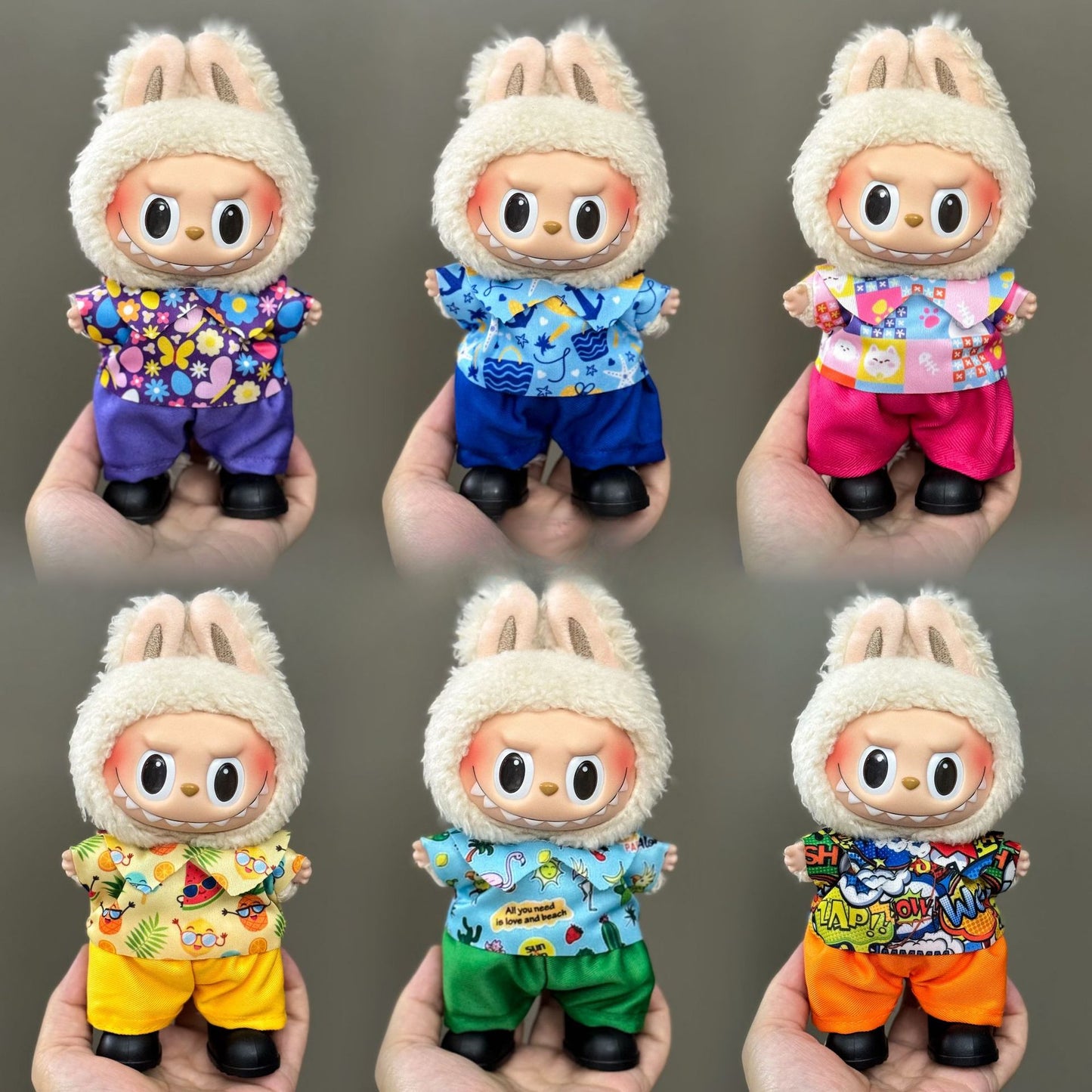 (only-clothes) Suitable for Labubu Doll Clothes 123 Generation Labubu Clothes 17cm Pendant Plush Doll Outfit Dress