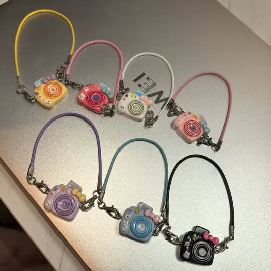 (only-clothes) Dollhouse Mini Cartoon Model Small Camera Bowknot Neck Hanging Accessory Doll Hanging Decoration Accessory