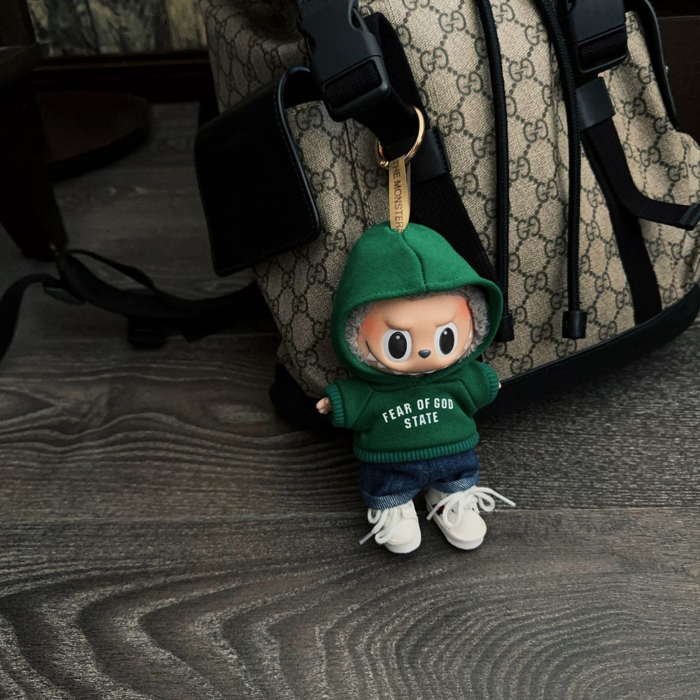 (only-clothes) Only Clothes] First Second Third Generation Keychain Labubu Clothes Pendant Labubu Doll Clothes Printed Sweatshirt Set