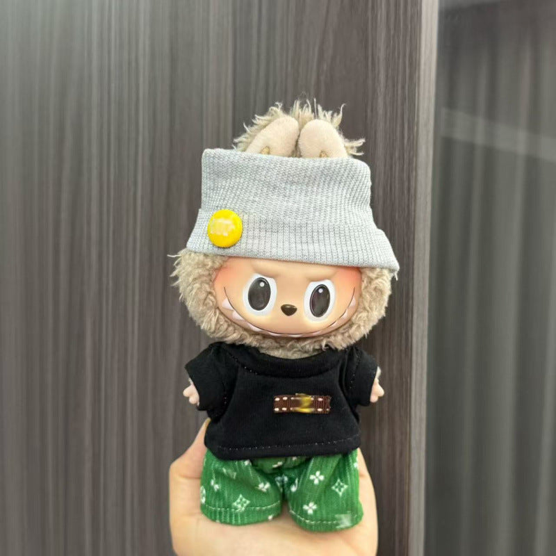 (only-clothes) Labubu Doll Clothes Labubu 17cm Pendant First and Second Generation Vinyl Plush Doll Replacement Clothes Set Accessories