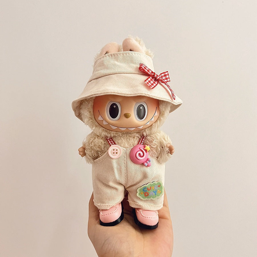 (only-clothes) Suitable for Labubu Doll Clothes First Second Third Generation 17cm Pendant Plush Toy Clothes Set