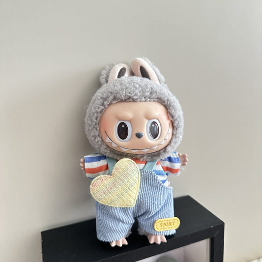(only-clothes)[Only Clothes] Labubu Clothes First and Second Generation Labubu Plush Toy Doll Overalls Cute Set