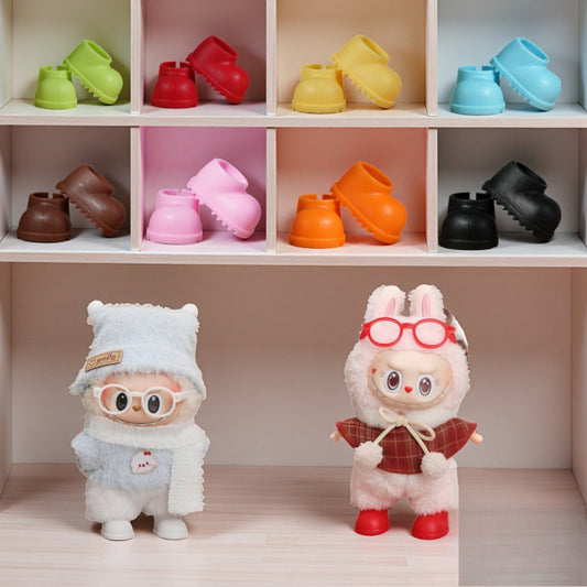 (only-clothes) First, Second, and Third Generation Labubu Doll DIY Multi-color Labubu Outfit Accessories Shoes Rain Boots Short Boots Wholesale
