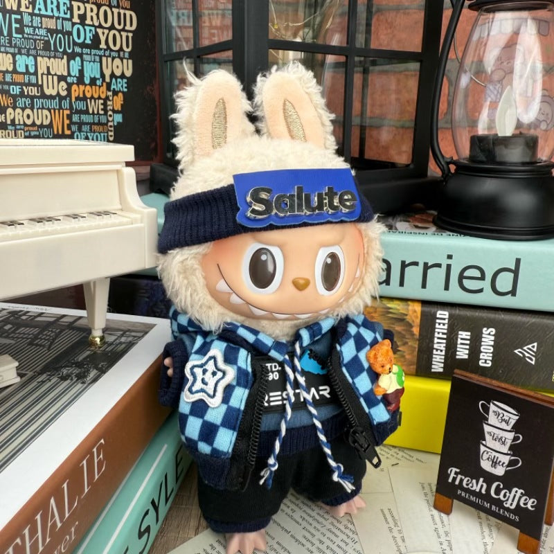 (only-clothes) Suitable for Labubu Doll Clothes Labubu Plush Vinyl Sitting Party First Second Third Generation Dress Set