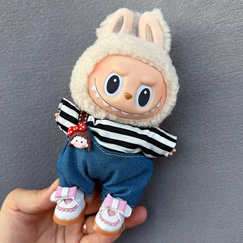 (only-clothes) Suitable for Labubu Doll Clothes Labubu Plush Vinyl Sitting Party First Second Third Generation Dress Set