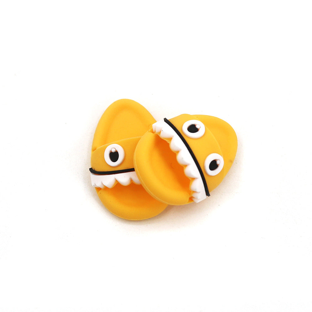 (only-clothes) Labubu Doll Shoes Labubu 17cm Doll Shoes Slippers Creative Nine-Tooth Slippers Doll Toy Shoes Accessories