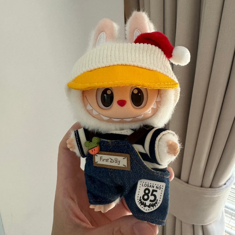 (only-clothes) 17cm Labubu Mickey Family Labubu Baby Clothing Replacement Outfit First Generation Macaron Second Generation Sitting Sitting