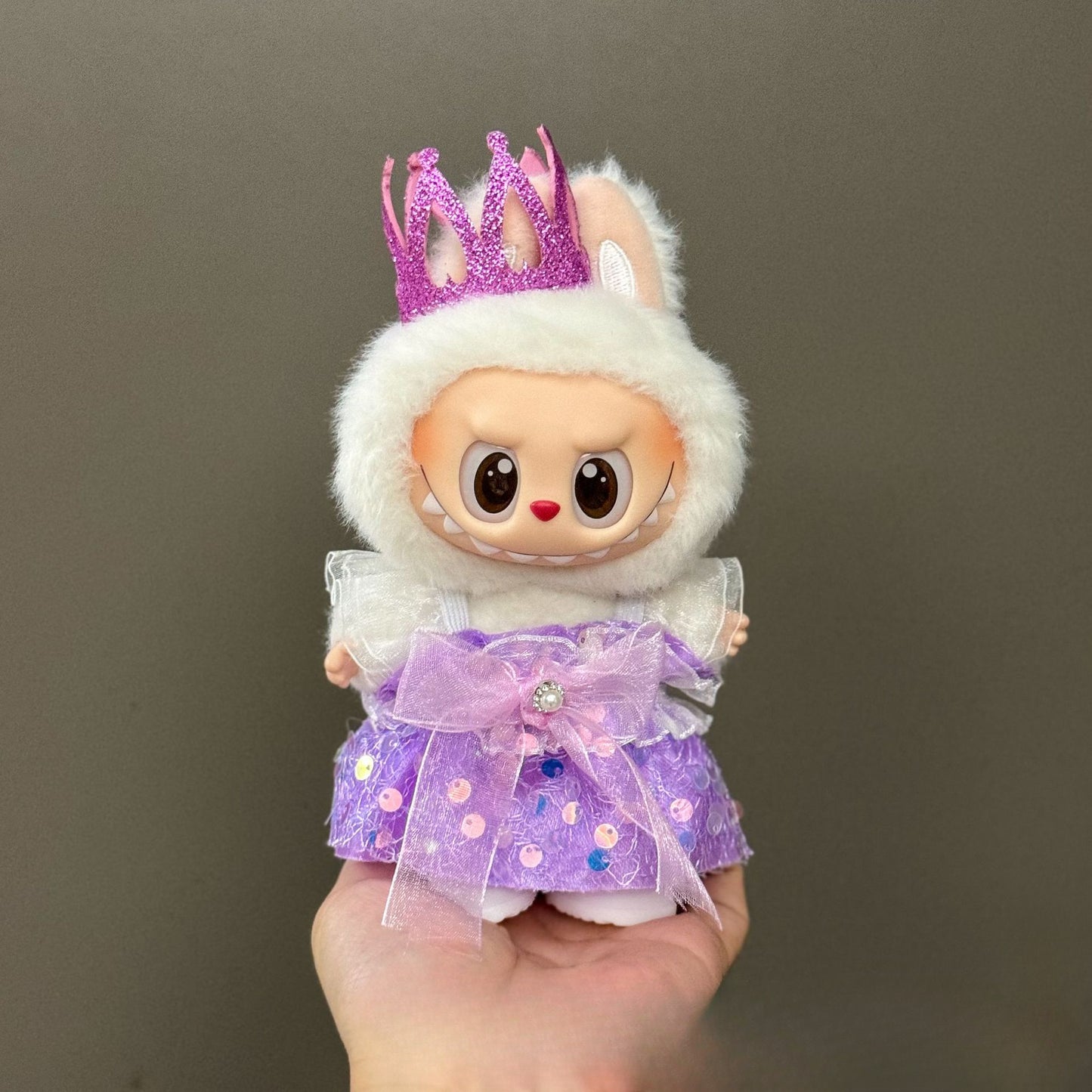 (only-clothes) Suitable for Labubu Doll Clothes 123 Generation Labubu Clothes 17cm Pendant Plush Doll Outfit Dress