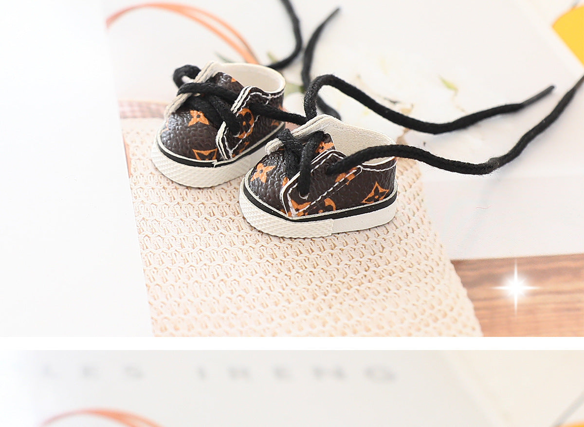 (only-clothes) Suitable for First, Second, and Third Generation Sitting Party Labubu Sports Shoes Accessories Baby Clothes Cola Vinyl Only Casual Shoes