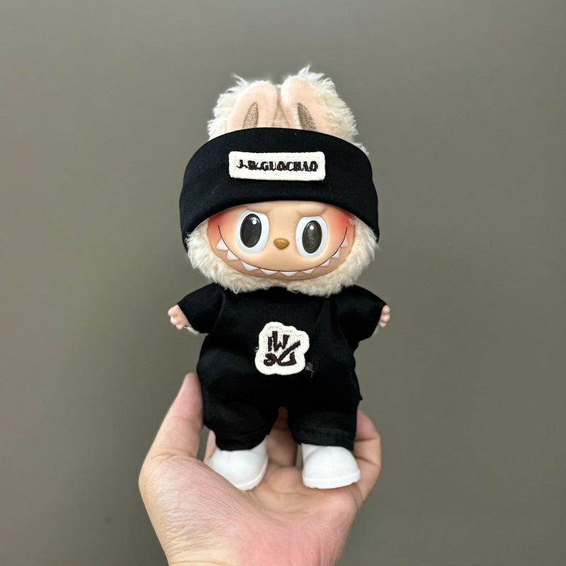 (only-clothes) Suitable for Labubu Doll Clothes 123 Generation Labubu Clothes 17cm Pendant Plush Doll Outfit Dress
