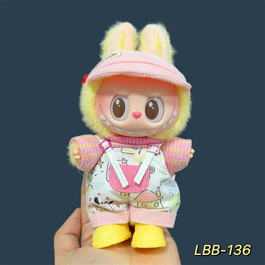 (only-clothes) Only Selling Clothes] First and Second Generation Keychain Labubu Clothes Pendant Labubu Doll Clothes Sunshine Little Craftsman Strap