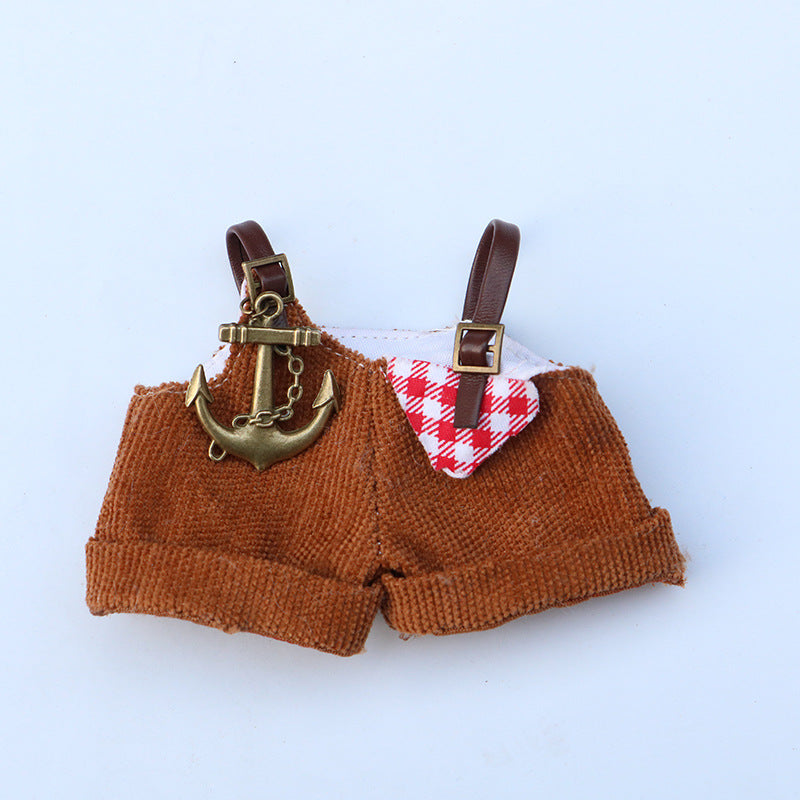 (only-clothes) Labubu Wearable Doll Clothes Replacement for 17cm Doll Cute Dress-Up Casual Outfit Overalls Clothes