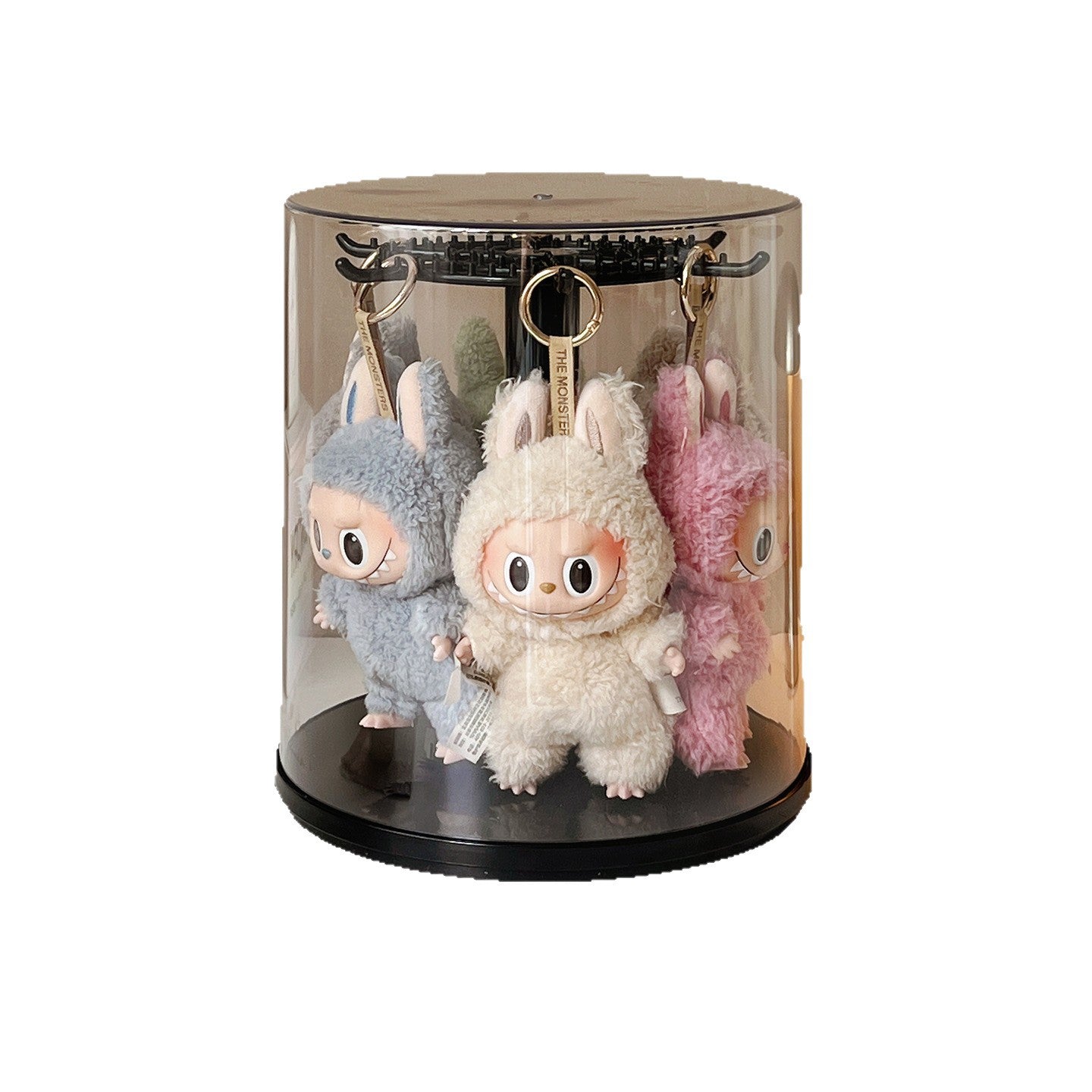 Labubu Vinyl Storage Box Pendant Labubu Display Box Transparent Black Bubble Mart Doll Ornament Blind Box 