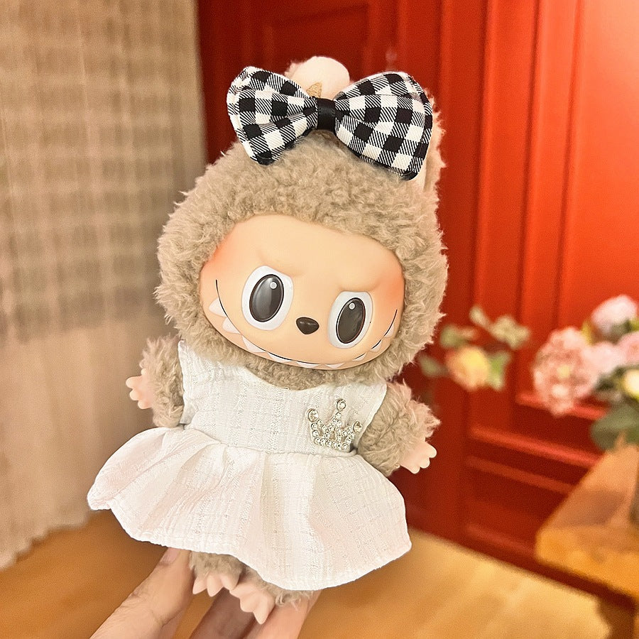 (only-clothes) Suitable for Labubu Doll Clothes First Second Third Generation 17cm Pendant Plush Toy Clothes Set