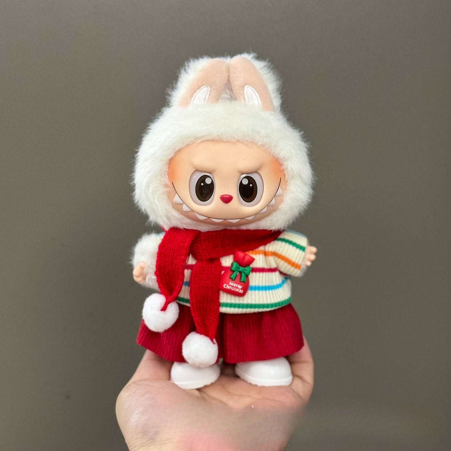 (only-clothes) Suitable for Labubu Doll Clothes First Second Third Generation Labubu Clothes 17cm Vinyl Pendant Doll Set