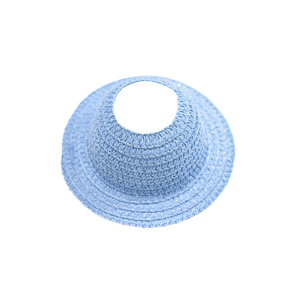 (only-clothes) LABUBU Doll Hat LABUBU Straw Hat First Second Third Generation Blind Box Earless Doll Hat Open Top Sitting Party Hat