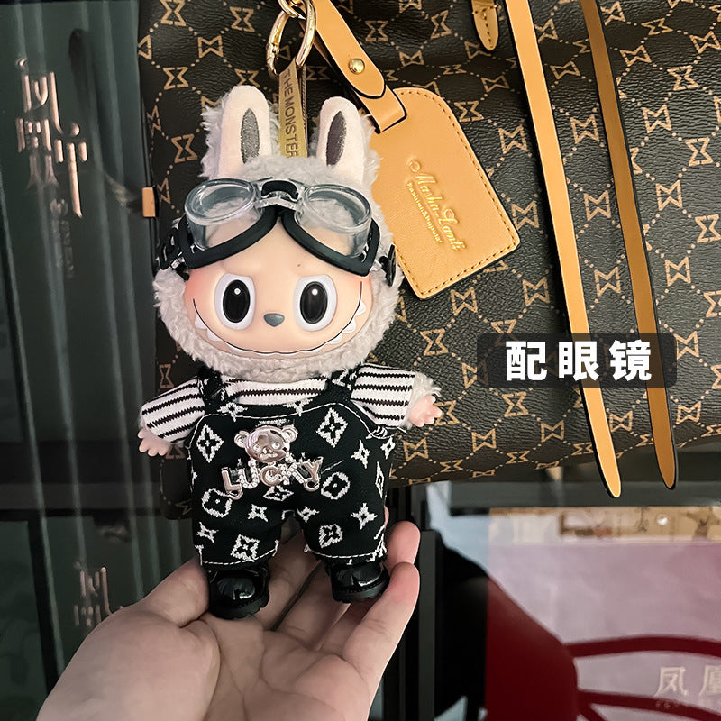 (only-clothes) Clothes Only Suitable for 17cm Labubu Doll Clothes First and Second Generation Labubu Blind Box Pendant Clothes Dress-Up Set
