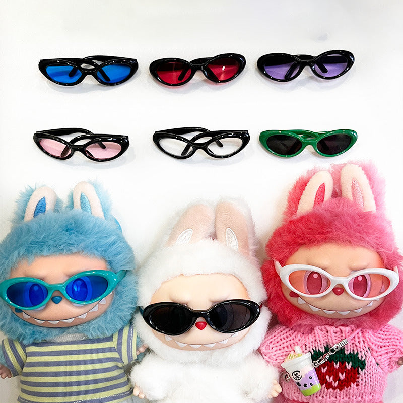 (Only-Clothes) Width 6.5cm Glasses Automobiles Curtain Cloth Labubu Sunglasses Vinyl Blind Box Doll Doll Accessories Cotton Doll Accessories