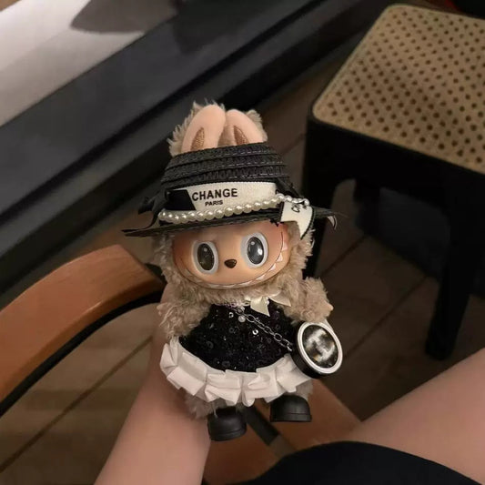 (only-clothes) Only Selling Baby Clothes Hepburn Style Suitable for Labubu Baby Clothes Cute Elegant Princess Doll Clothes First Generation Second Generation Third Generation