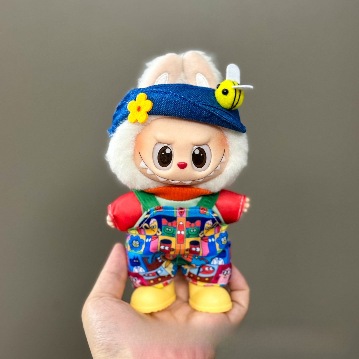 (only-clothes) Suitable for Labubu Doll Clothes First Second Third Generation Labubu Clothes 17cm Vinyl Pendant Doll Set