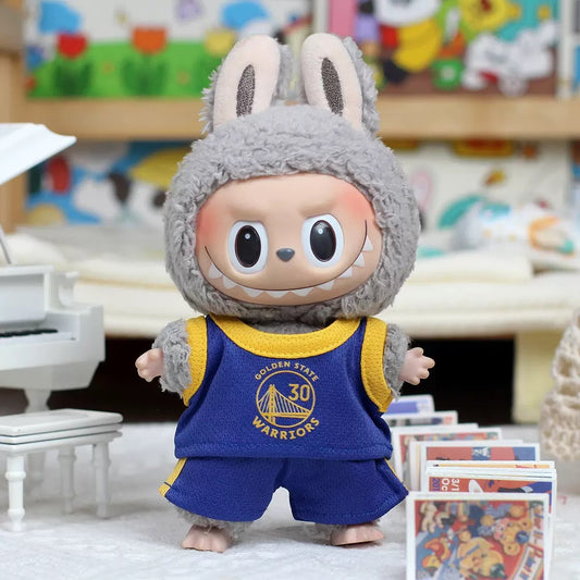 (Only-Clothes) Clothes Only] 17cm Automobiles Curtain Cloth Labubu Doll Clothes Cotton Doll Clothes Basketball Wear Little Doll Doll Clothes Replacement