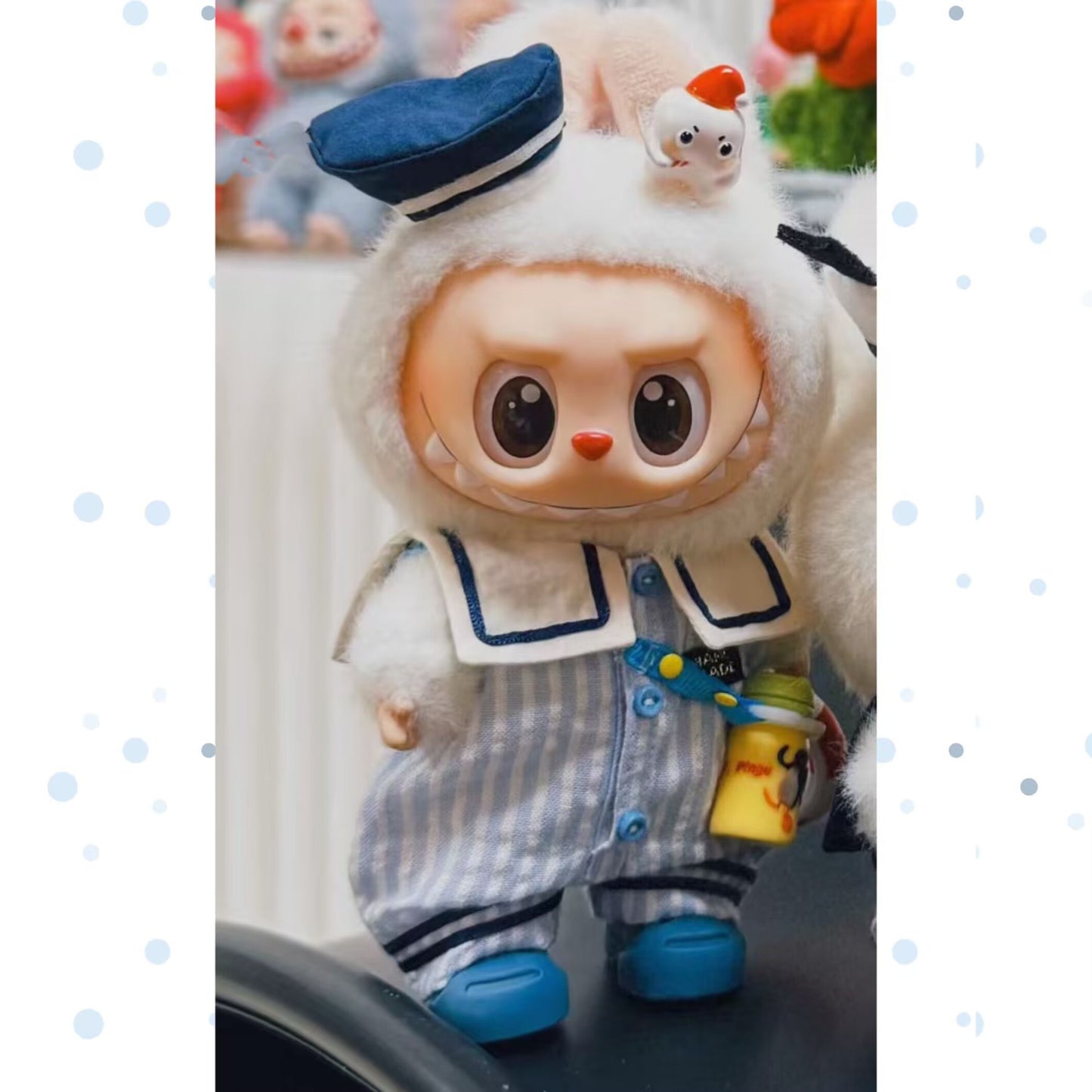 (only-clothes) Labubu Baby Clothes Affordable 17cm Baby Clothes Labubu Dress-Up Clothes Overalls Set Bula Clothes