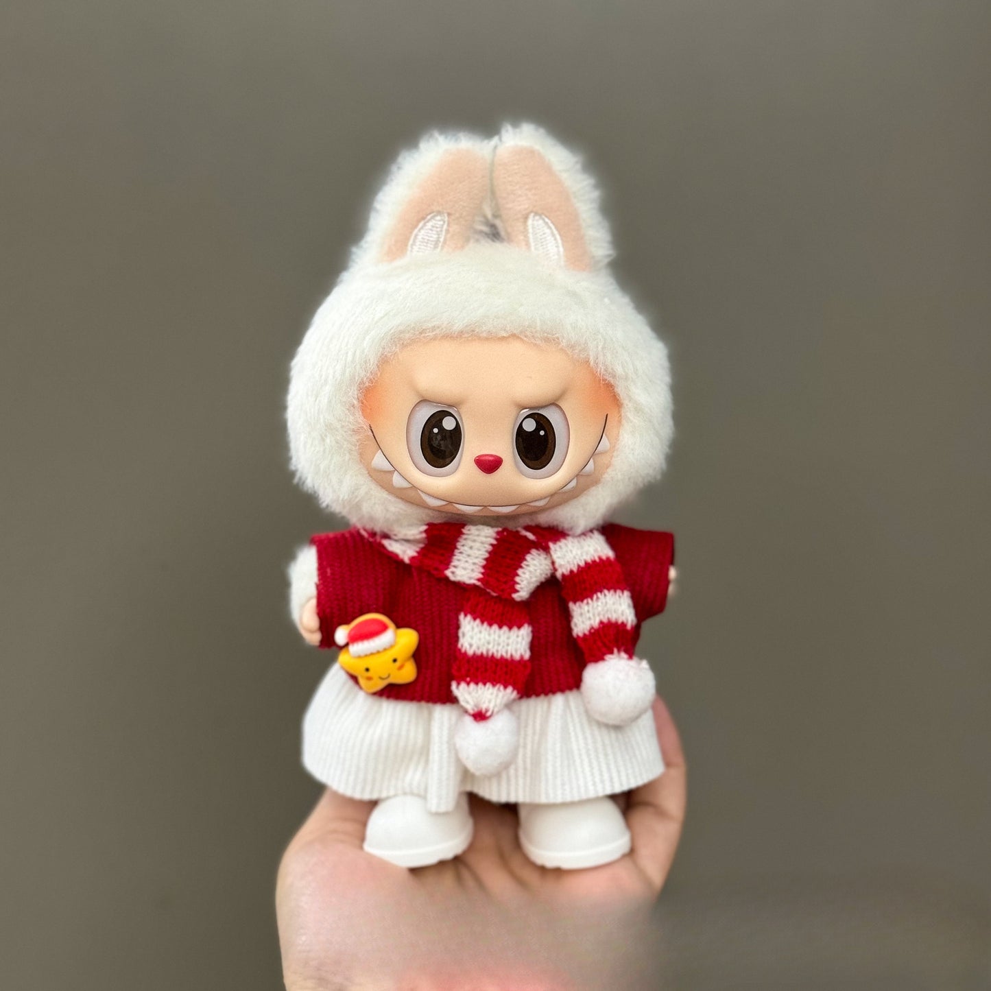 (only-clothes) Only Clothes Suitable for Labubu Doll Clothes First Second Third Generation Labubu Pendant Doll Wearable Christmas Doll Clothes Set