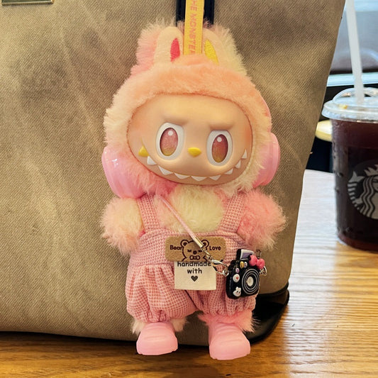 (only-clothes) Labubu Third Generation Baby Clothes Bottle Strap Pants Camera Doll First and Second Generation Labubu Plush Toy Clothes Doll Not Included