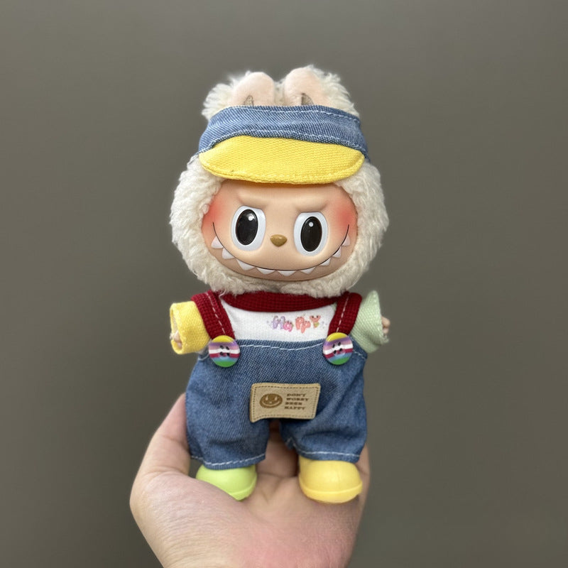 (only-clothes) Suitable for Labubu Doll Clothes 123 Generation Labubu Clothes 17cm Pendant Plush Doll Outfit Dress
